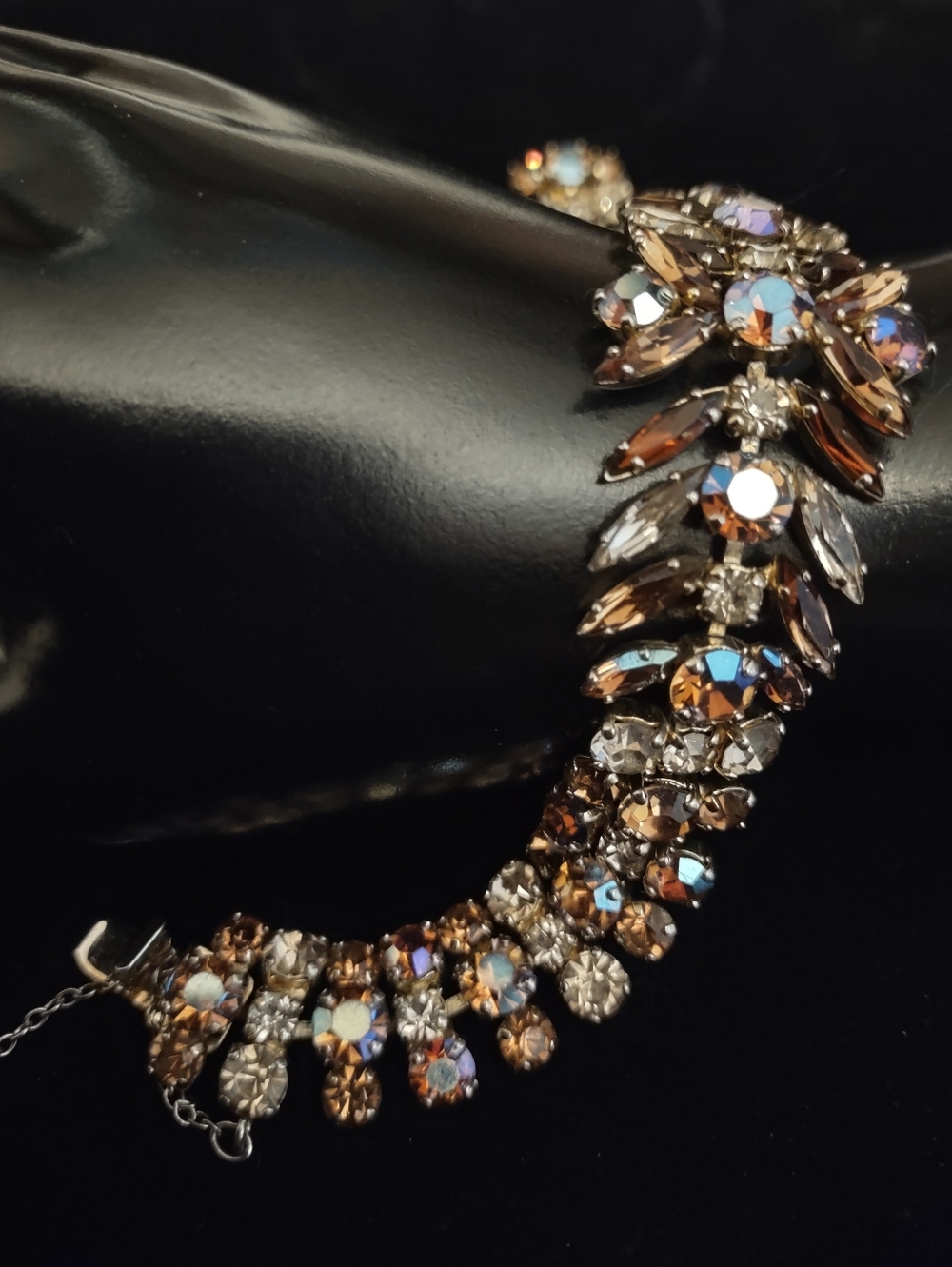 Signed Sherman "Mermaid" Bracelet in shades of Topaz